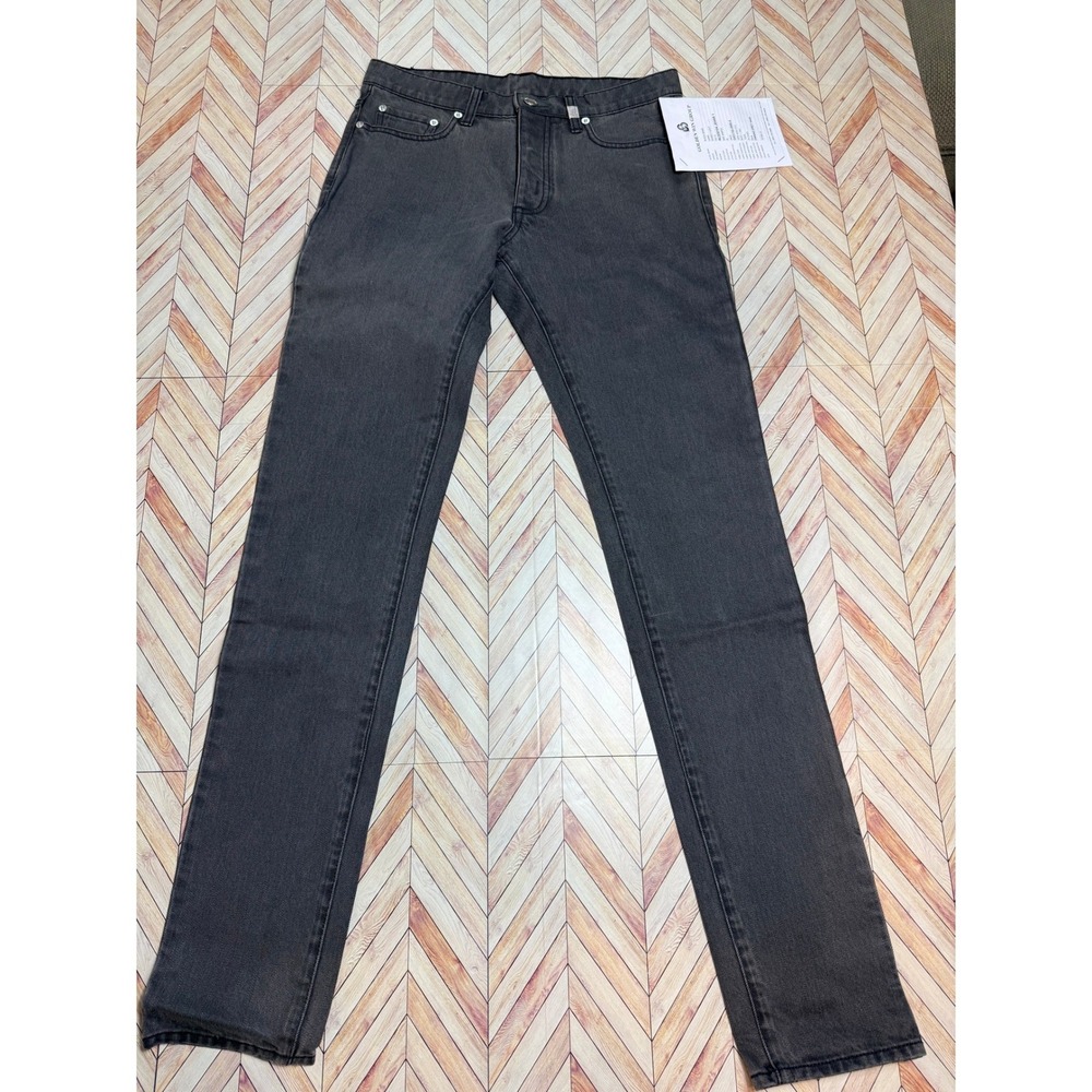 NWT BLK DNM‎ Jeans 1 Womens Straight Leg Washed Grey Button Fly Denim 26 Skater
